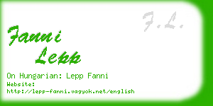 fanni lepp business card